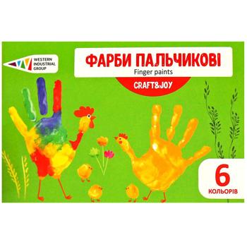 Gamma Finger Paints 6 colors 240ml - buy, prices for Tavria V - photo 1