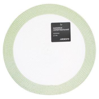 Ardesto Round White-Green Serving Mat 38cm - buy, prices for MegaMarket - photo 1