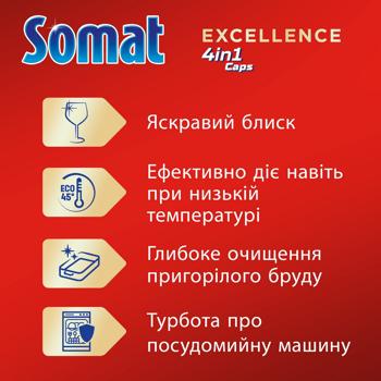 Таблетки для посудомоечных машин Somat Excellence 4в1 28шт - купить, цены на - фото 4