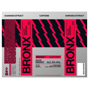 Bronx Black Cherry Low Alcohol Energy Drink 8% 0.5l - buy, prices for - photo 2