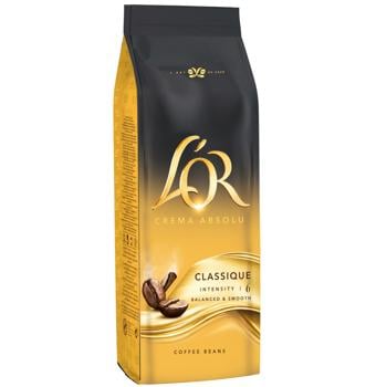 Кофе в зернах L'OR Crema Absolu Classique 500г - купить, цены на МегаМаркет - фото 1