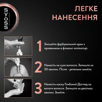 Стойкая крем-краска для волос Syoss 1-4 Сине-черный 115мл - купить, цены на Auchan - фото 5