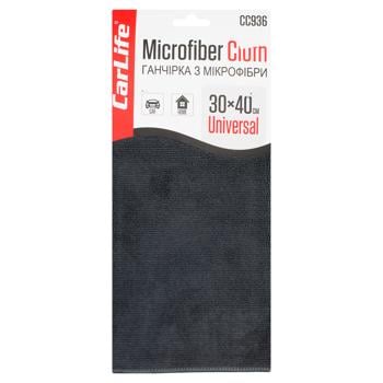 Ганчірка CarLife з мікрофібри універсальна 30*40см сіра - купить, цены на МегаМаркет - фото 1