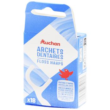 Auchan Tooth floss-toothpick 18pcs*0.65g - buy, prices for Auchan - photo 1