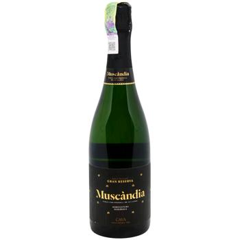 Вино ігристе Muscandia Gran Reserva біле брют 11.5% 0,75л