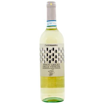 Вино Serenissima Pinot Grigio белое сухое 12% 0,75л - купить, цены на ULTRAMARKET - фото 1