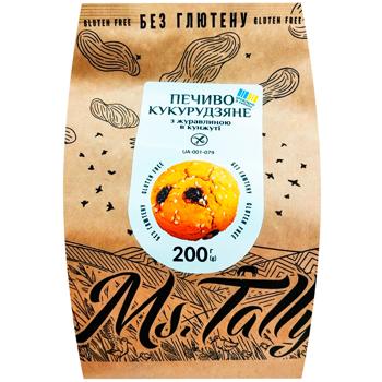 Печенье Ms.Tally кукурузное с клюквой в кунжуте 200г - купить, цены на КОСМОС - фото 1