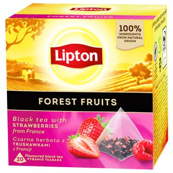 Чай черный Lipton Forest Fruits 1,5г*20шт - купить, цены на Cупермаркет "Харьков" - фото 1