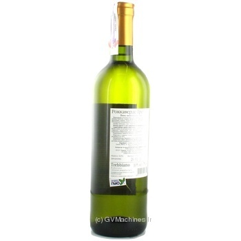 Вино Roccaverde Trebbiano белое сухое 10.5% 0,75л - купить, цены на МегаМаркет - фото 2