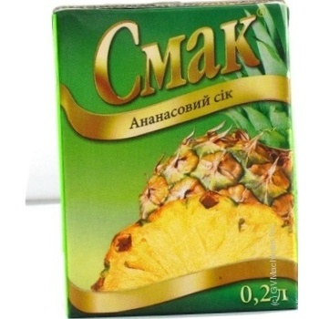 Сік Смак ананасовий 0.2л х27 купити, ціни на МегаМаркет - фото 1