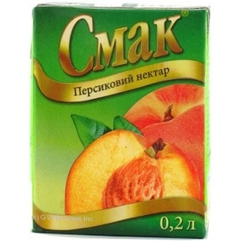 Нектар Смак персиковий 0.2л х27 купить, цены на МегаМаркет - фото 1