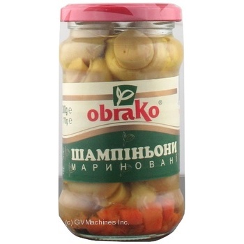 mushrooms cup mushrooms obrako canned 280g glass jar Poland - buy, prices for - photo 1