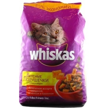 Корм для котів сухий Whiskas Кролик,Яловичина,Ягня 2,4кг - купити, ціни на - фото 2