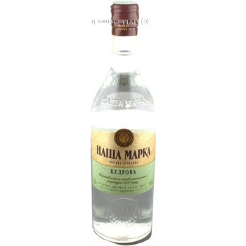 Vodka Nasha marka pine nuts 40% 500ml glass bottle Ukraine - buy, prices for NOVUS - photo 3