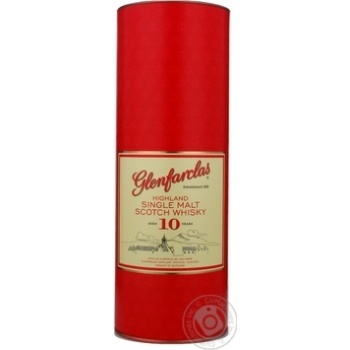Whiskey Glenfarclas single malt 40% 10yrs 700ml in tubes Scotland England - buy, prices for MegaMarket - photo 1