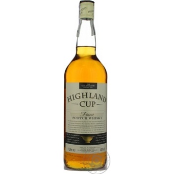 Whiskey Highland cup 40% 1000ml glass bottle Scotland England - buy, prices for MegaMarket - photo 1