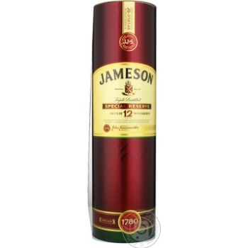 whiskey jameson 40% 12years 700g glass bottle Ireland