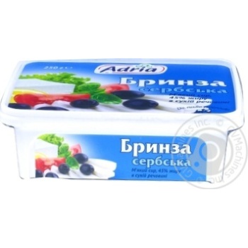 Сир Адріа Бринза Сербська м'який 45% 250г купити, ціни на МегаМаркет - фото 1