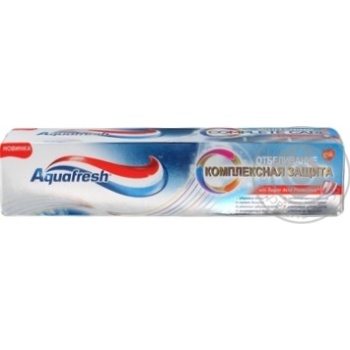 Зубная паста Aquafresh Комплексная ежедневная защита Отбеливающая 100мл Словацкая республика купить, цены на МегаМаркет - фото 2