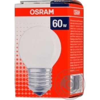 Лампа розжарювання Osram матова CL Р 60Bт E27 купити, ціни на МегаМаркет - фото 1
