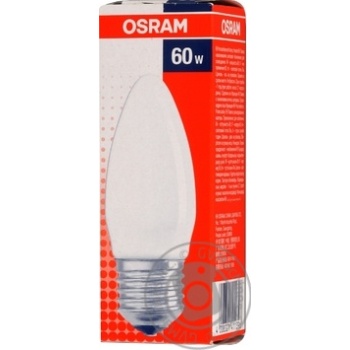 Лампа розжарювання Osram 60Вт, Е27, глянцева купити, ціни на МегаМаркет - фото 1