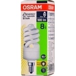 Лампа энергосберегающая Osram 15Вт, 827, E14