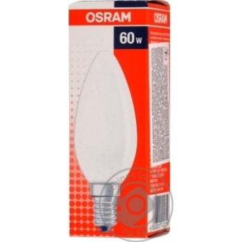 Лампа розжарювання Osram матова CL B 60Bт E14 купити, ціни на МегаМаркет - фото 1