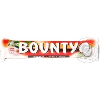 Candy bar Bounty with coconut flavor 57g