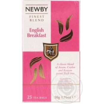 Чай Newby English Breakfast чорний 25х2г х12 купити, ціни на МегаМаркет - фото 3