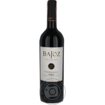 Wine Bajoz red dry 13.5% 750ml glass bottle Spain - buy, prices for MegaMarket - photo 1