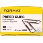 Скріпки Format круглі 25мм 100шт