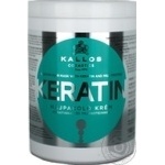 Маска Kallos Keratin з кератином та екстрактом молочного протеїну для пошкодженого волосся 1л