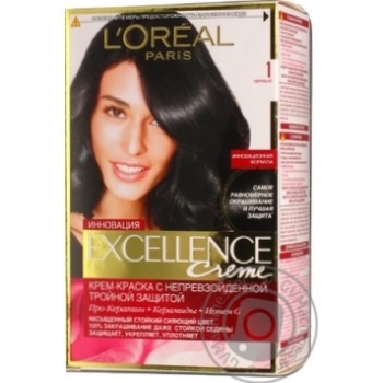 Фарба дволосся Loreal EXELLENCE №1 арт A0691501 купить, цены на МегаМаркет - фото 2
