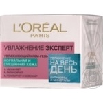Гель-крем для нормальної та комбінованої шкіри L'oreal Paris Зволоження експерт 50мл