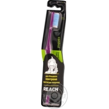 Зубна щітка Reach Control середня купити, ціни на МегаМаркет - фото 1