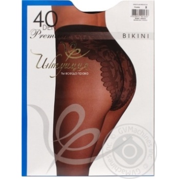 Колготи Інтуіція Bikini 40 Premium 2 чорний купити, ціни на МегаМаркет - фото 1