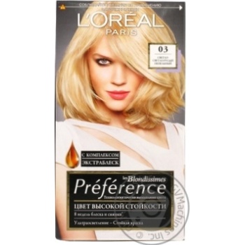 Краска д/вол L'oreal RECITAL Preference тон 03 шт купить, цены на МегаМаркет - фото 1