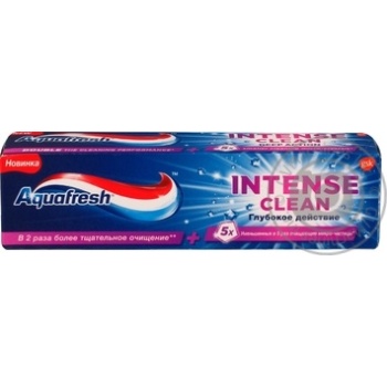 Зубна паста Aquafresh Intense Сlean Глибока дія 75мл купити, ціни на МегаМаркет - фото 1