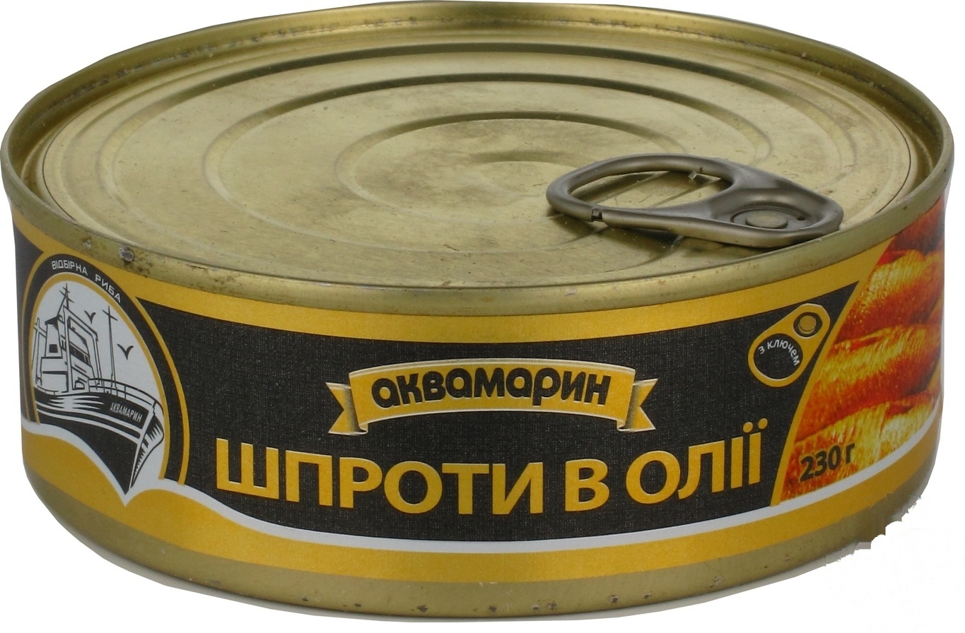 

Шпроты Аквамарин в масле 230г