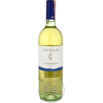 Вино Settesoli Chardonnay сухое белое 750мл купить, цены на МегаМаркет - фото 1