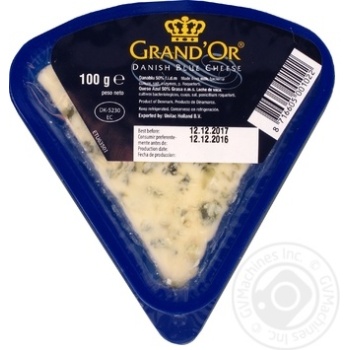 Сир Grand'Or Данаблю з блакитною пліснявою 50% 100г купити, ціни на МегаМаркет - фото 1
