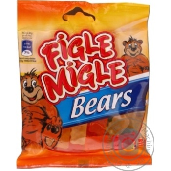 Конфеты фруктовые жевательные Figle Migle Мишки 80г купить, цены на МегаМаркет - фото 1