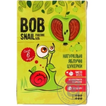 Цукерки Bob Snail натуральні яблучні 60г купити, ціни на МегаМаркет - фото 1