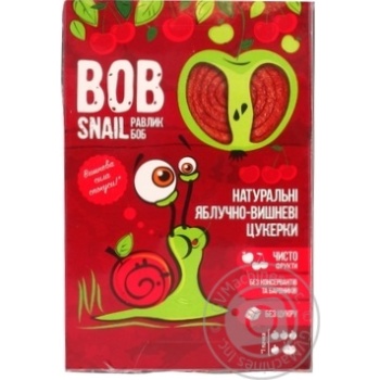 Конфеты Bob Snail натуральные яблочно-вишневые 60г купить, цены на МегаМаркет - фото 1