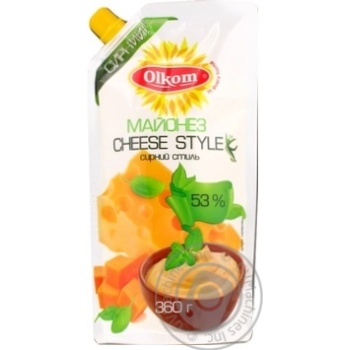 Mayonnaise Olkom Cheese 53% 360g - buy, prices for MegaMarket - photo 1