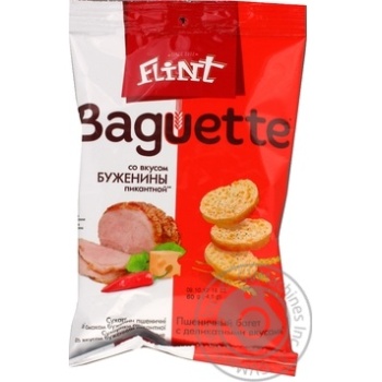 Багет Flint Baguette буженина пикантная 60г купить, цены на МегаМаркет - фото 3
