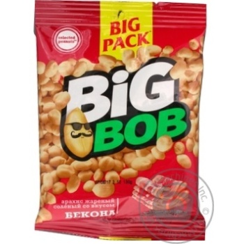Арахис Big Bob жареный соленый со вкусом бекона 130г купить, цены на МегаМаркет - фото 2