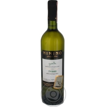 Wine Mimino white semisweet 11-12% 750ml glass bottle - buy, prices for MegaMarket - photo 1