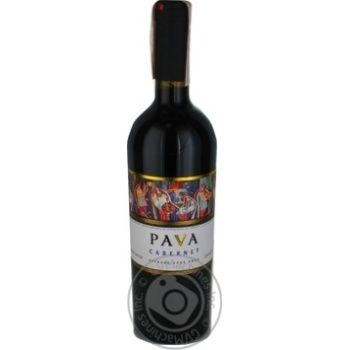 Pava Cabernet red dry wine 14% 0,75l - buy, prices for MegaMarket - photo 1