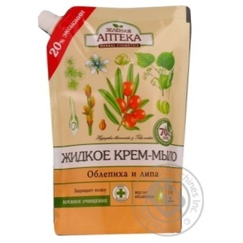 Soap Zelenaya apteka sea-buckthorn liquid 460ml - buy, prices for MegaMarket - photo 1